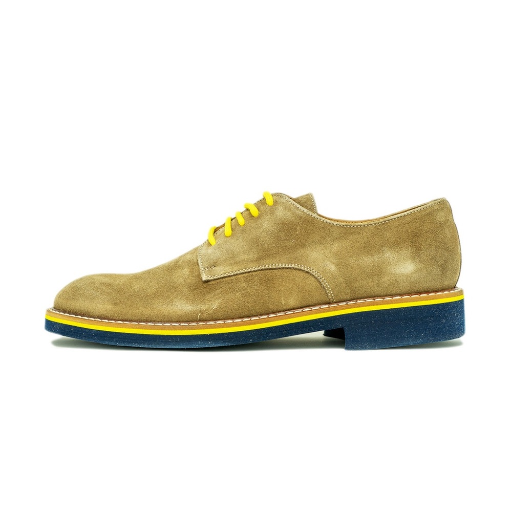 Carmine Marfe Suede Oxfords, Biege, Size: 7 | EU 40